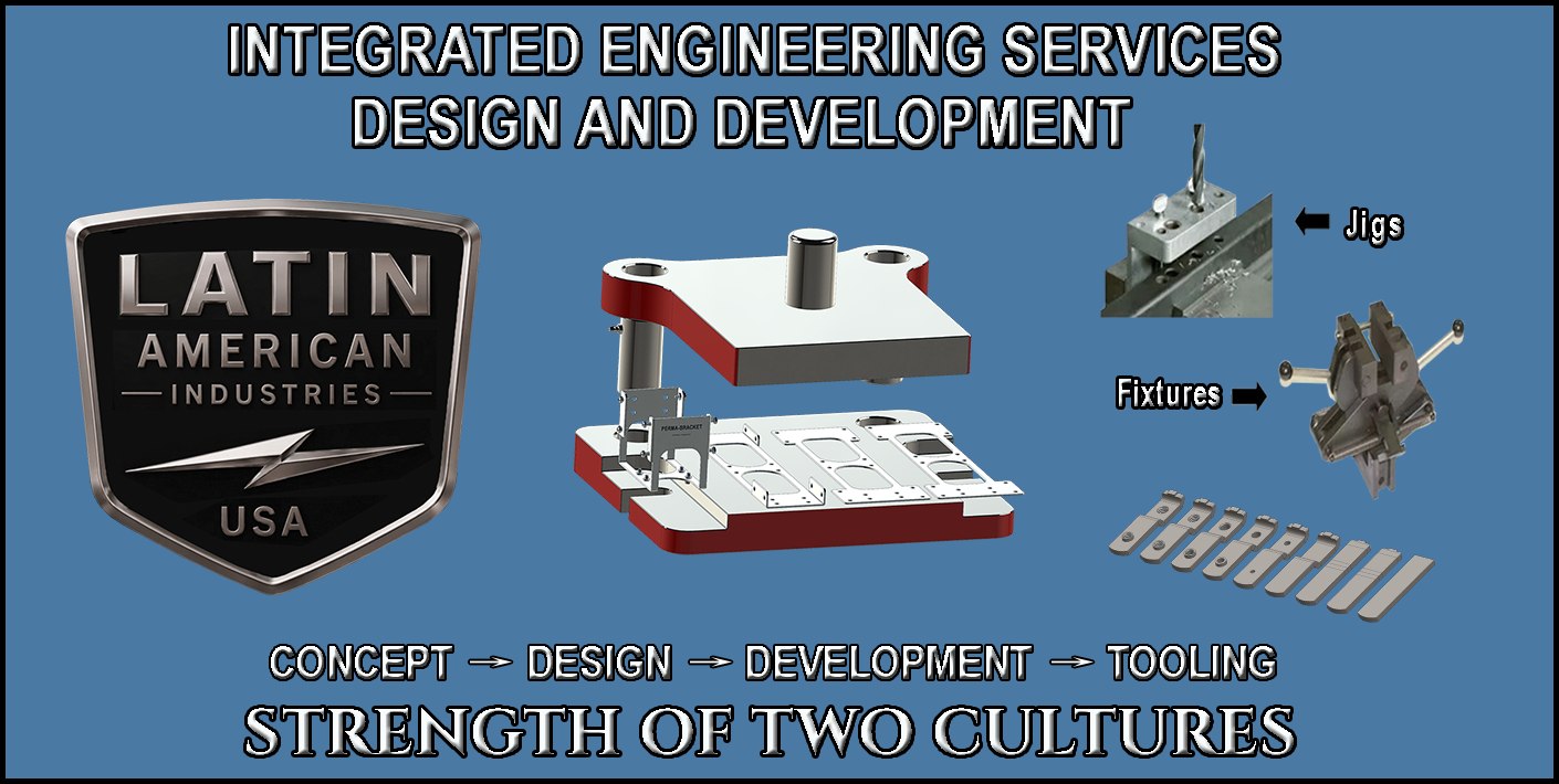 Cover — Latin American Industries: integrated engineering services, design and development. Concept, design, development, tooling. Strength of two cultures.